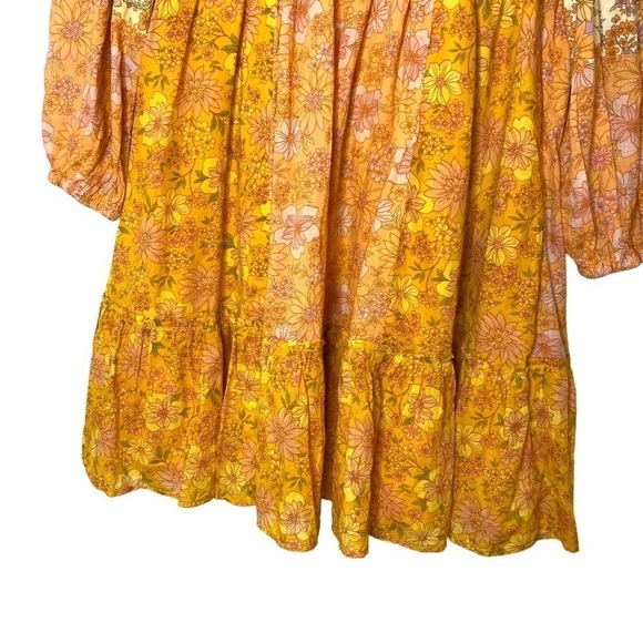 AMERICAN Eagle Puff Sleeve Floral Printed Dress - Picture 7 of 15